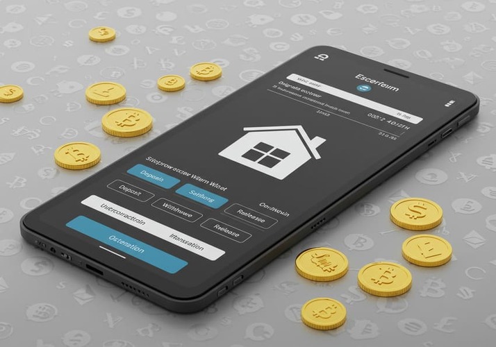 Digital escrow wallet holding crypto for property deal