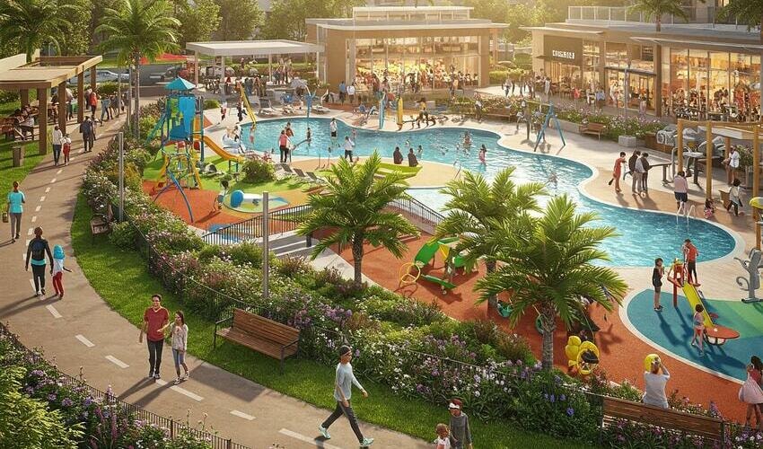 Green parks, walking trails, fitness centers, and cafés in District 11, highlighting its vibrant lifestyle and community charm.