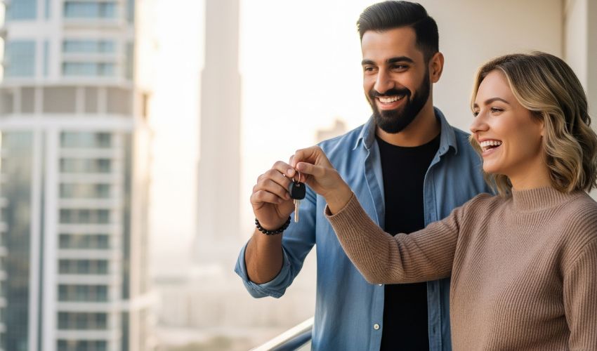 Expatriate couple acquiring property through flexible payment plan.