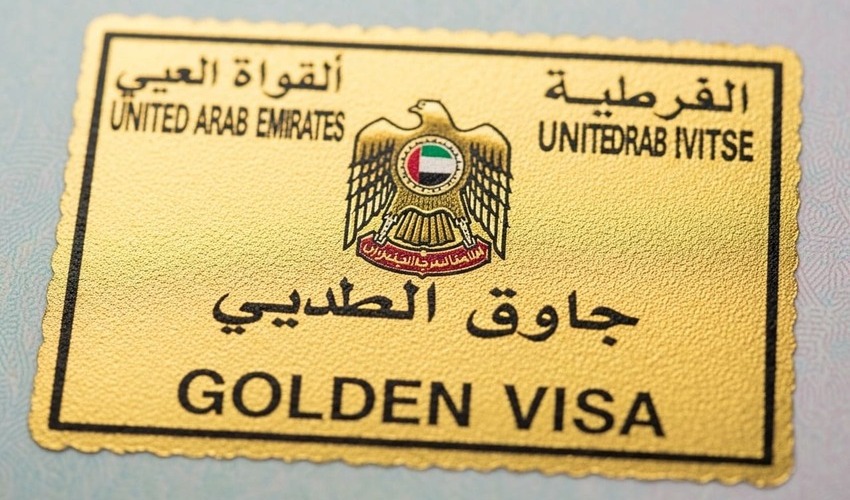 UAE Golden Visa stamp on passport page