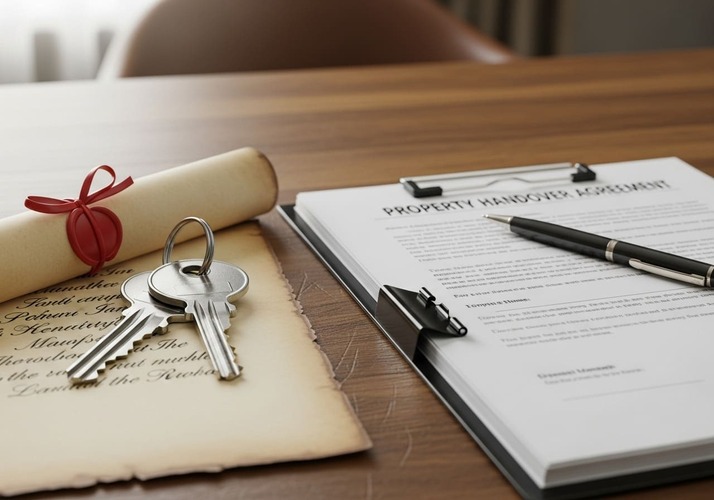 Keys and contract symbolizing successful Dubai property transfer after MOU
