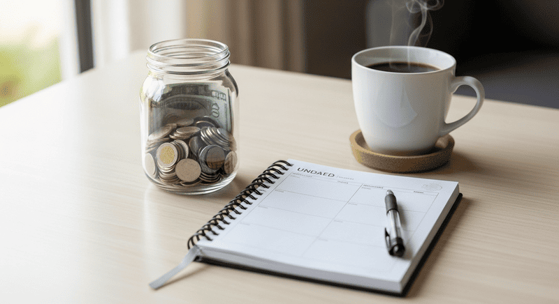 Budgeting and saving concept for Dubai property buyers.