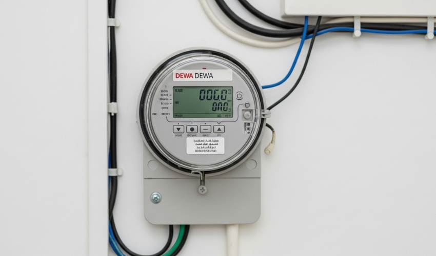 DEWA electricity meter Dubai apartment utility connection smart meter installation property handover UAE